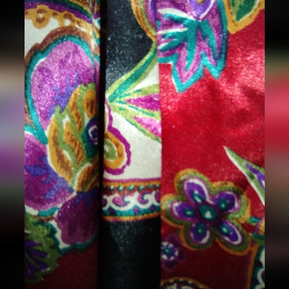 Adonna Floral Silky Robe Women's L Red Bobo Retro 90s Y2K Casual Festival - Picture 8 of 10